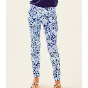 LILLY PULITZER Kelly Skinny Ankle Pants Royal Purple 4